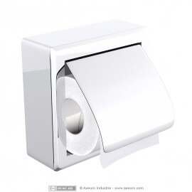 Roll toilet tissue dispenser made of stainless steel bright finish