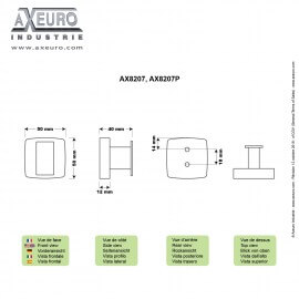 Asta appendiabiti – eurokraft pro: 9 ganci per abiti, alt. x largh. x prof.  130 x 1080 x 60 mm, conf. da 1 pz.